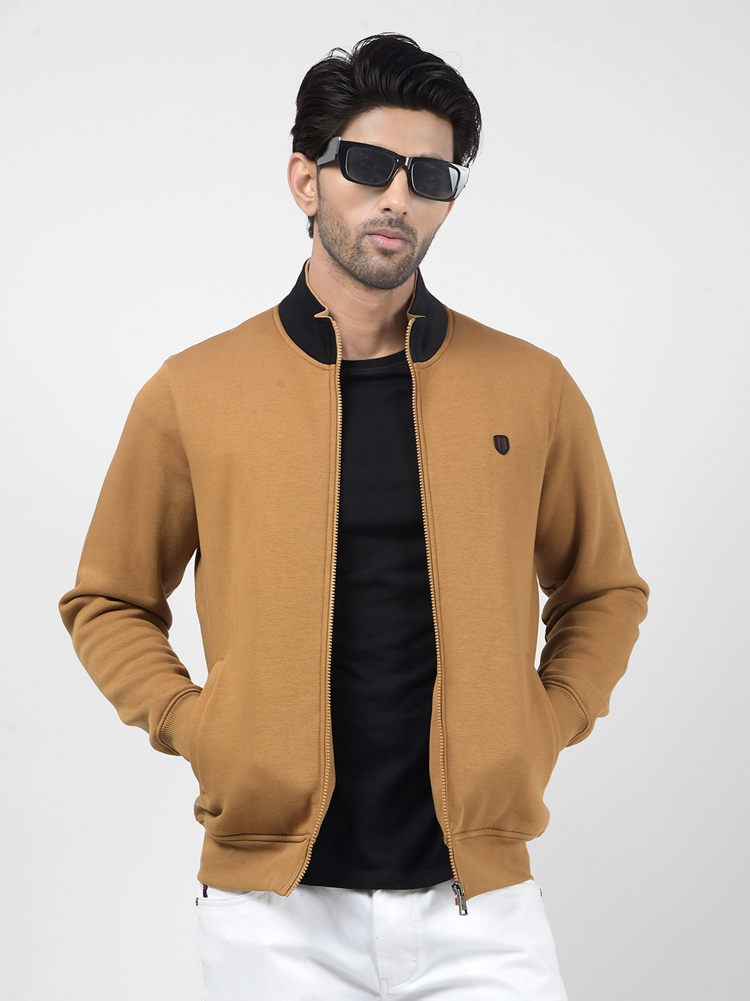 Numero Uno Men Color Block Brown Sweat Shirt